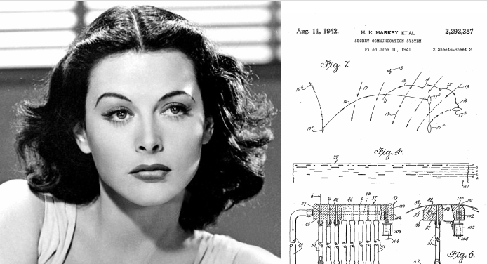 Hedy Lamarr mente creativa actriz cine holiwood invento la patente del salto de frecuencia Wifi