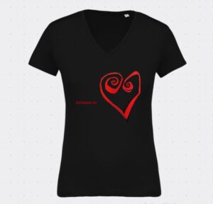 CAMISETA HEART ALGODÓN ORGÁNICO OFERTA MANGA CORTA CUELLO PICO