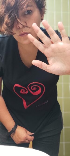 CAMISETA HEART ALGODÓN ORGÁNICO OFERTA MANGA CORTA CUELLO PICO