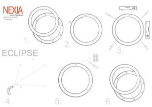 ilustraciones técnicas para iluminación instrucciones estilo ikea
