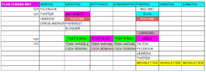 CALENDARIO POST REDES SOCIALES