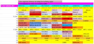 CALENDARIO POST REDES SOCIALES PLANING WEEK OK