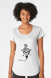 camiseta original ilustración lutxana espiral cargol tortuga