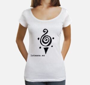 camiseta blanca espiral tortuga caracol lutxana art barcelona ilustraciones originales