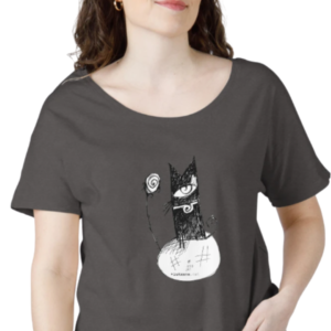 Camiseta black cat lutxana art*