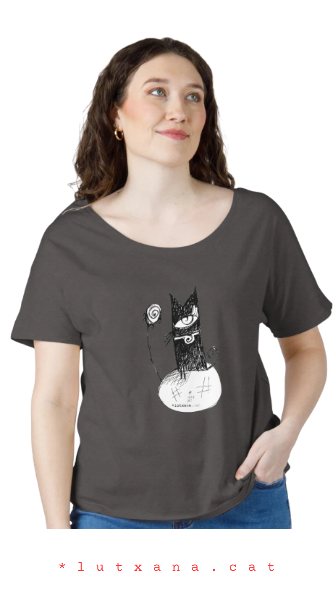 Camiseta black cat lutxana art*