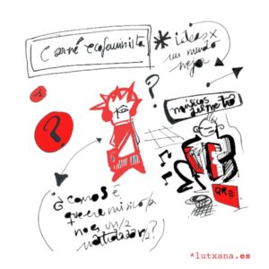 lutxana art ilustraciones eco feministas carnet ideas creatividad barcelona musico metro monedas