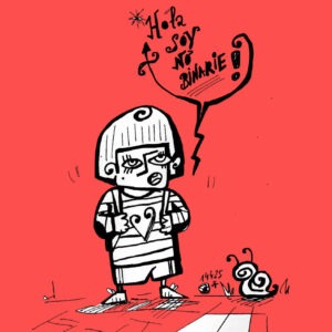 hola soy no binarie* lol personaje d einternet queer