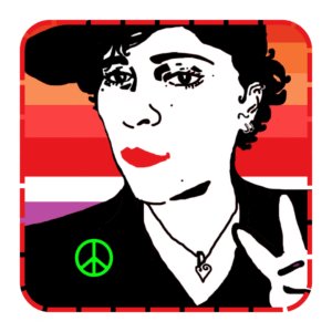LUTXANA-ART-LOGO-GO-LESBIANS-GO-ECO-FEMINIST-LOVE-AND-PEACE