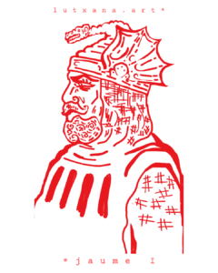 jaume I el conqueridor catalunya corona aragó europa català il·lustració judith diaz garcés lutxana art barcelona