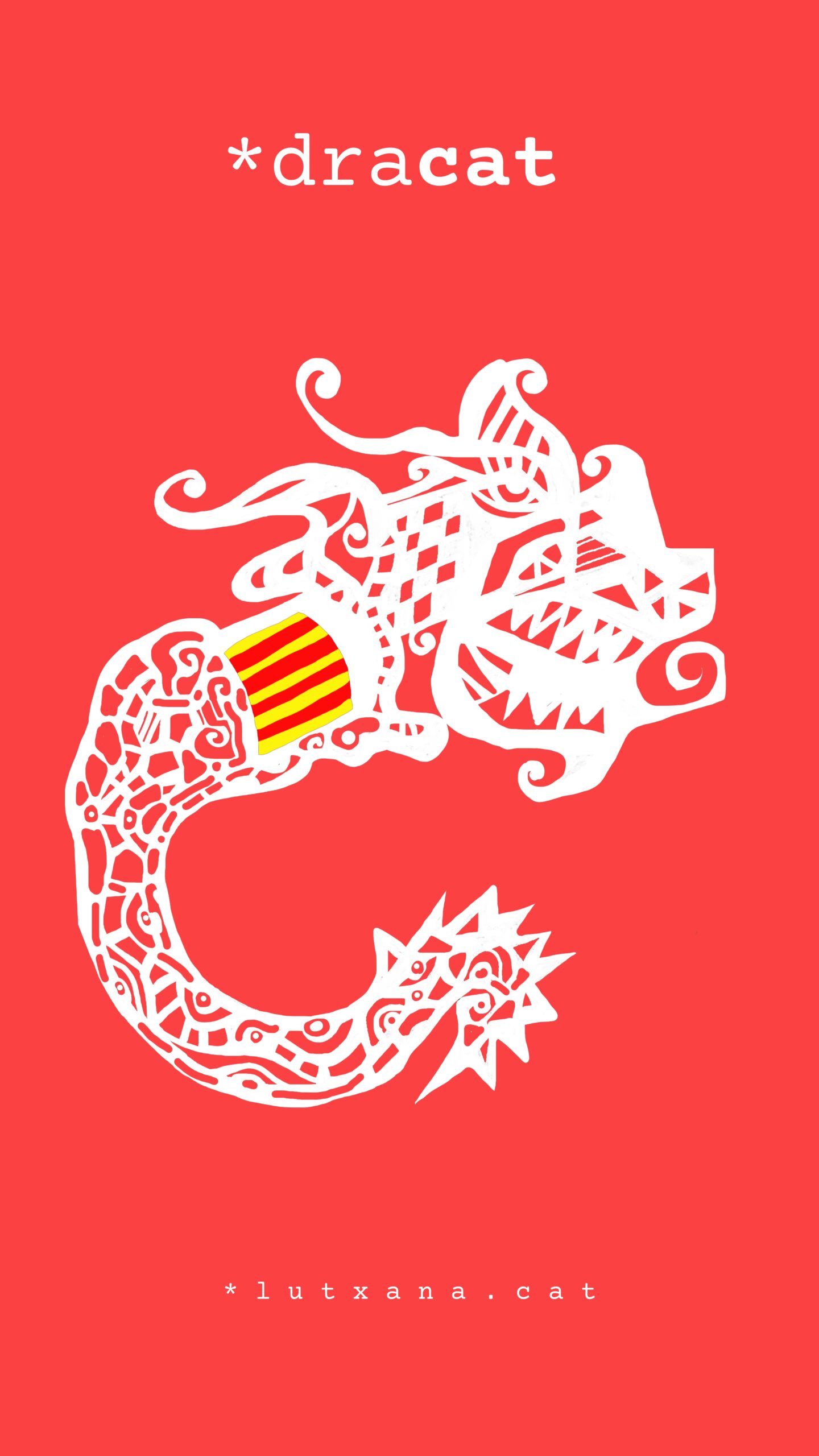 01-img-lutxana-art-barcelona-disseny-logo-simbol-drac-art-vermell-blanc Drac art lutxana art penjoll Drac art en forma de drac 3D vermell blanc