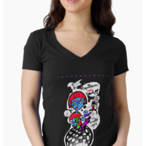 Camiseta pitufina barrufeta punk ecofeminista 8m